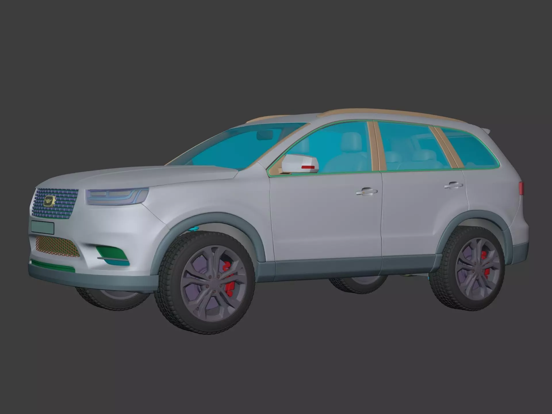 Generic Modern SUV Car -- Crossover -- Off-Road -- 4x4 -- AWD 3D model_5