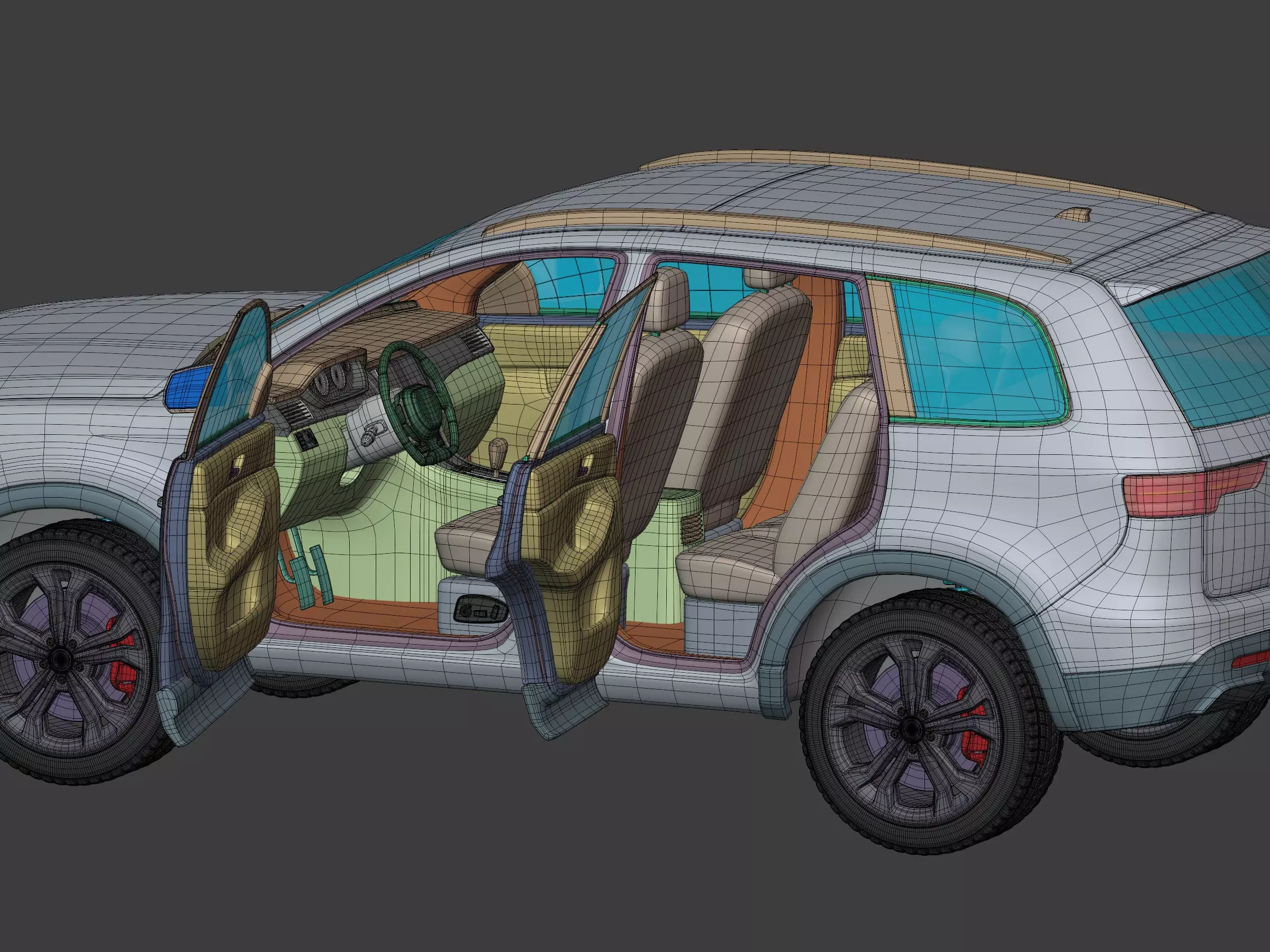 Generic Modern SUV Car -- Crossover -- Off-Road -- 4x4 -- AWD 3D model_17