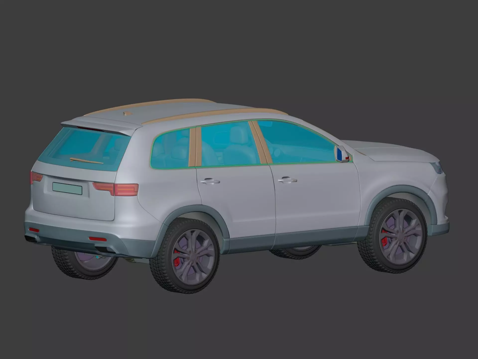 Generic Modern SUV Car -- Crossover -- Off-Road -- 4x4 -- AWD 3D model_9