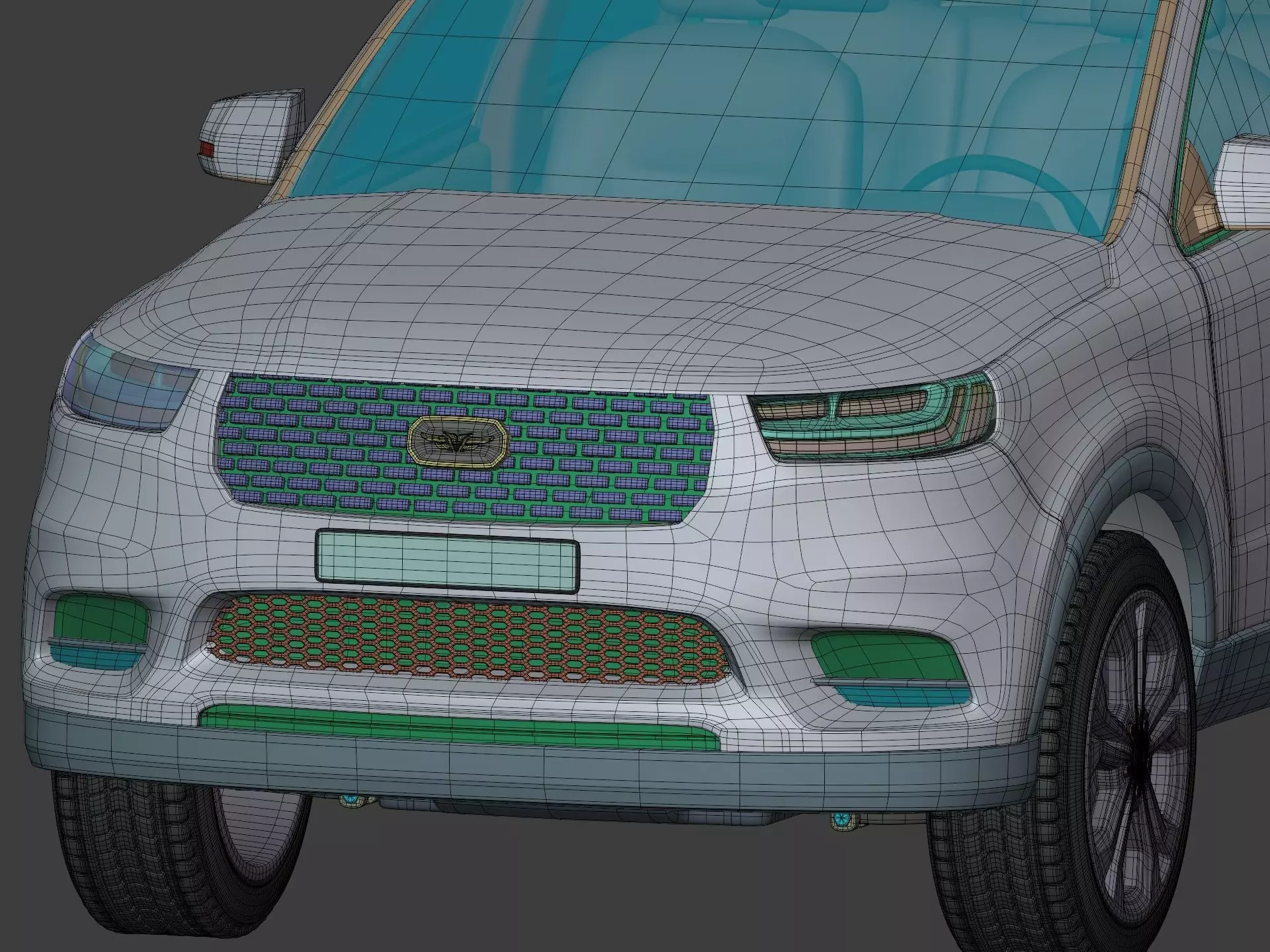 Generic Modern SUV Car -- Crossover -- Off-Road -- 4x4 -- AWD 3D model_21