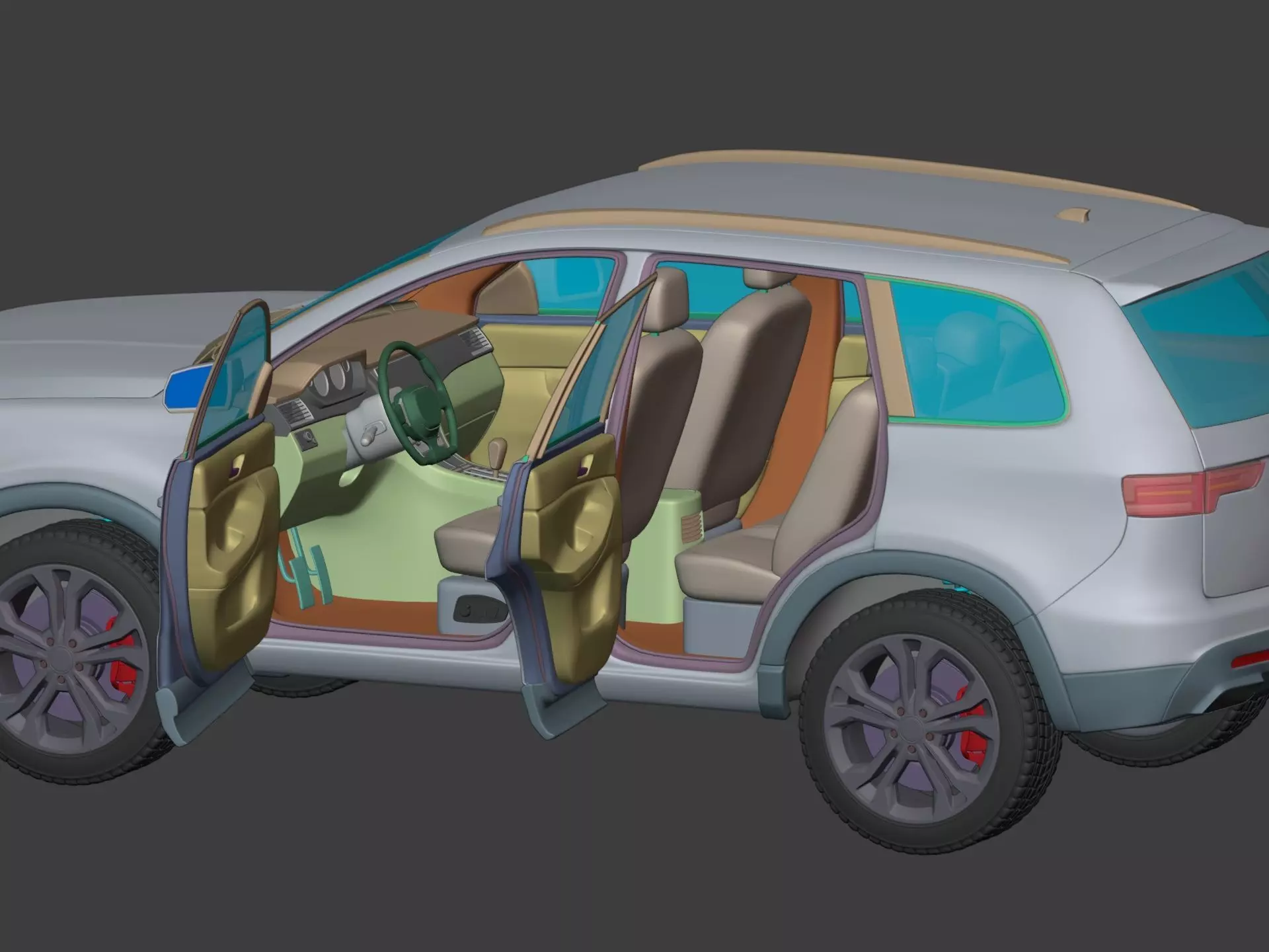 Generic Modern SUV Car -- Crossover -- Off-Road -- 4x4 -- AWD 3D model_16