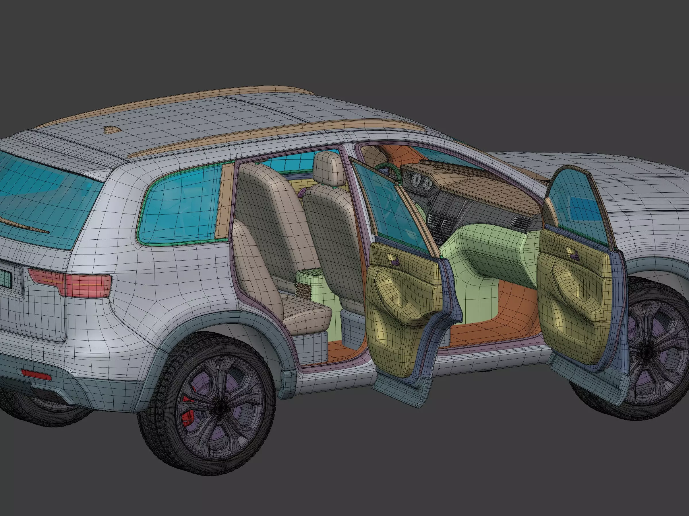 Generic Modern SUV Car -- Crossover -- Off-Road -- 4x4 -- AWD 3D model_19