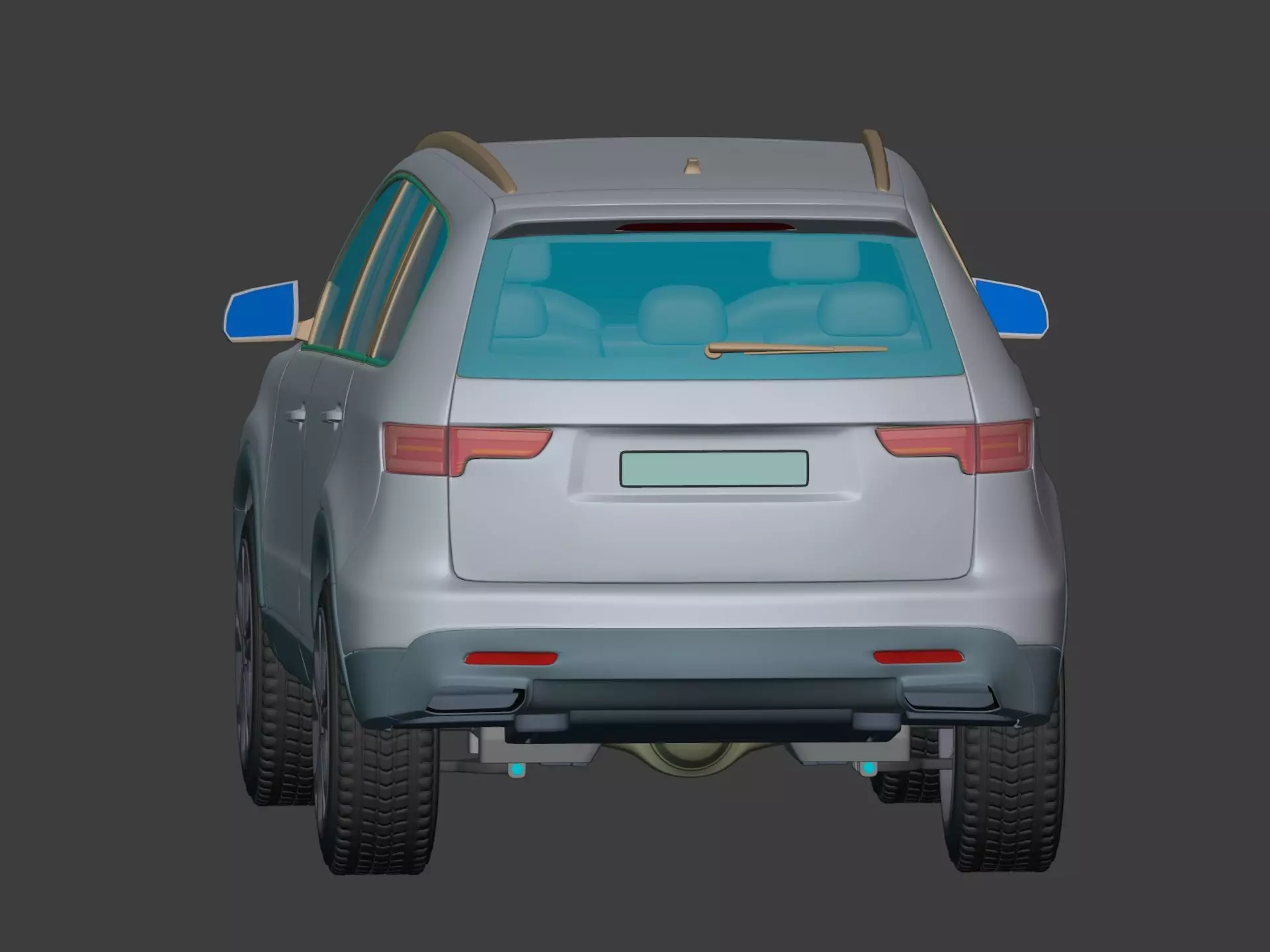 Generic Modern SUV Car -- Crossover -- Off-Road -- 4x4 -- AWD 3D model_12