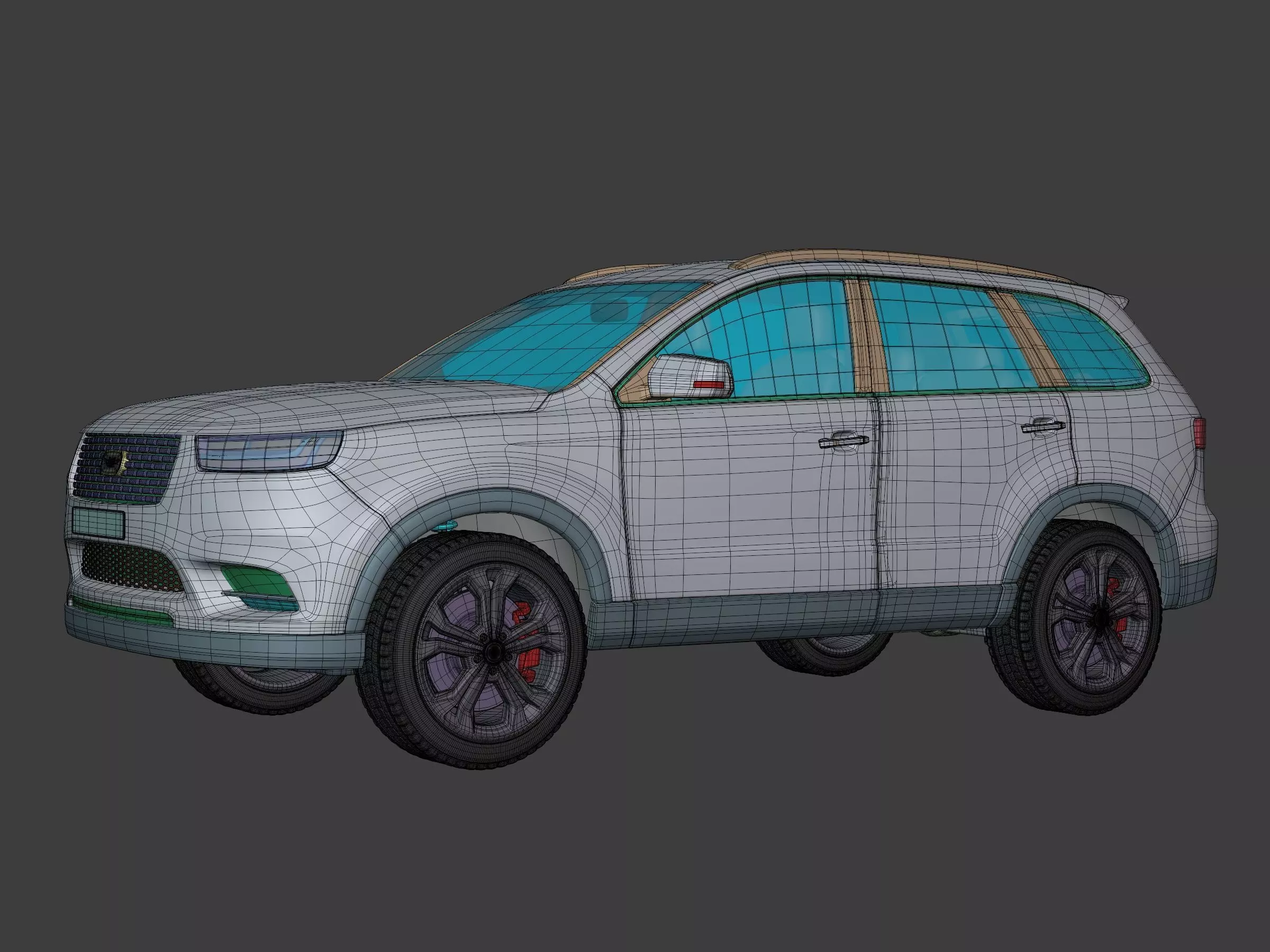 Generic Modern SUV Car -- Crossover -- Off-Road -- 4x4 -- AWD 3D model_6
