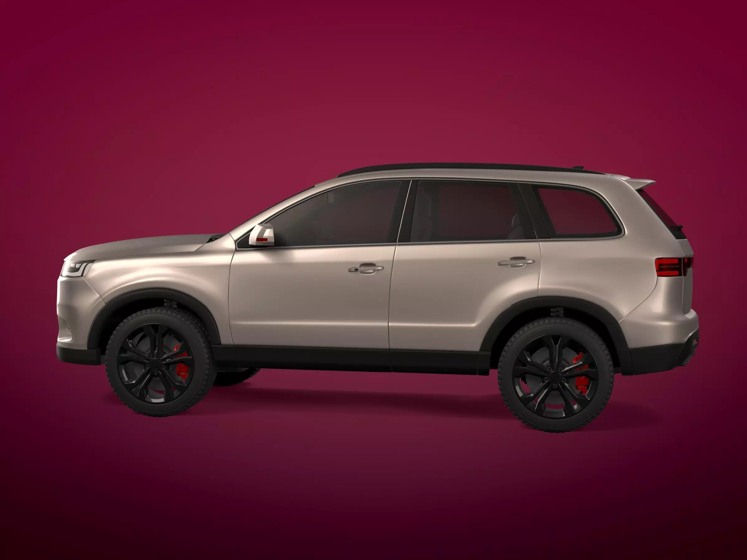 Generic Modern SUV Car -- Crossover -- Off-Road -- 4x4 -- AWD 3D model_2