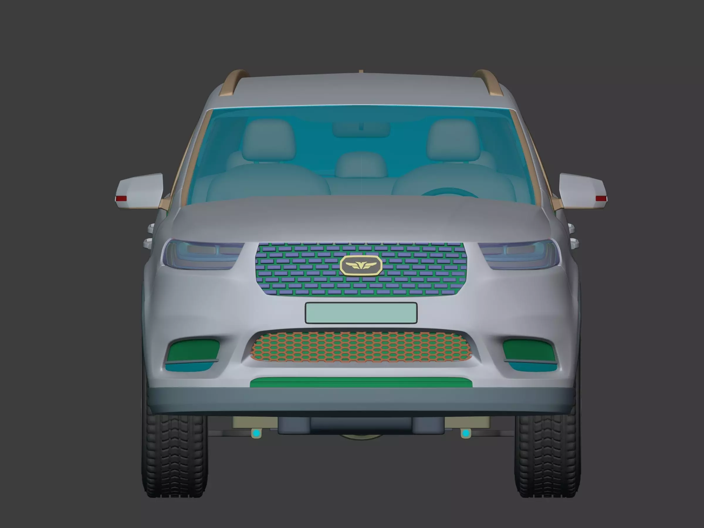 Generic Modern SUV Car -- Crossover -- Off-Road -- 4x4 -- AWD 3D model_7