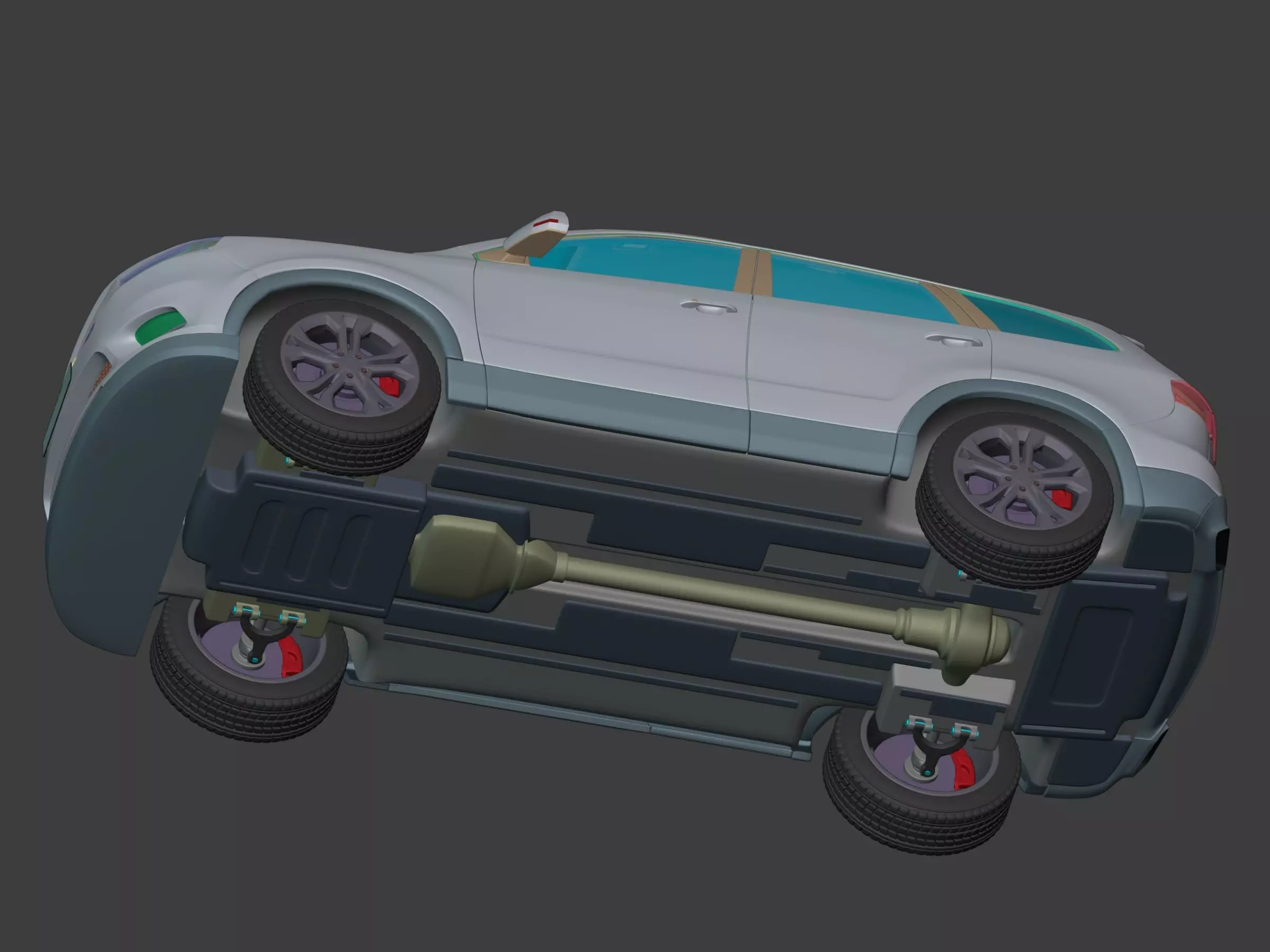 Generic Modern SUV Car -- Crossover -- Off-Road -- 4x4 -- AWD 3D model_14