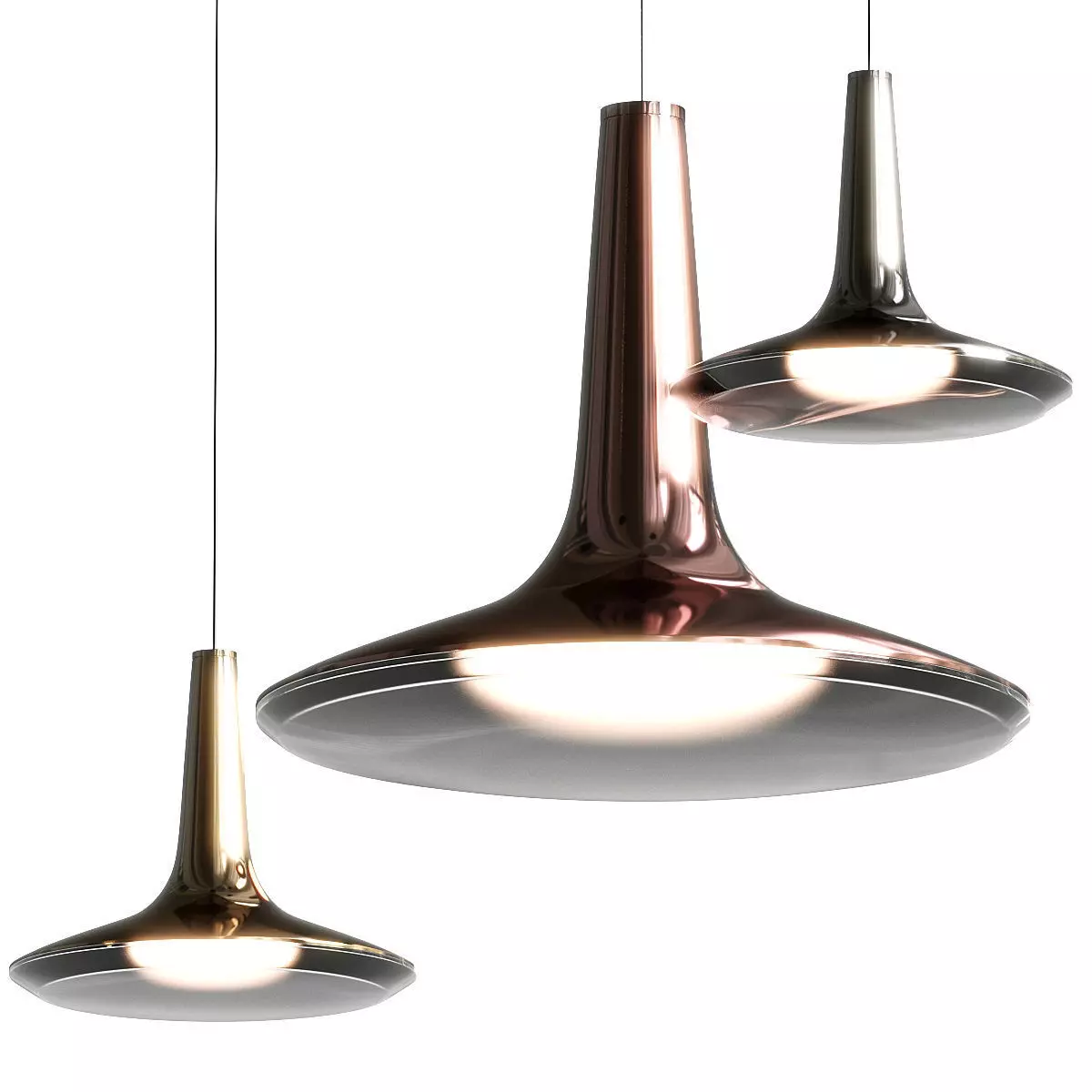 Oluce Kin Pendant Lamps 3D model