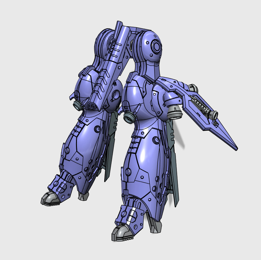 GERBERA HEELS MECHA MODEL CUSTOM LEGS SET 3D print model