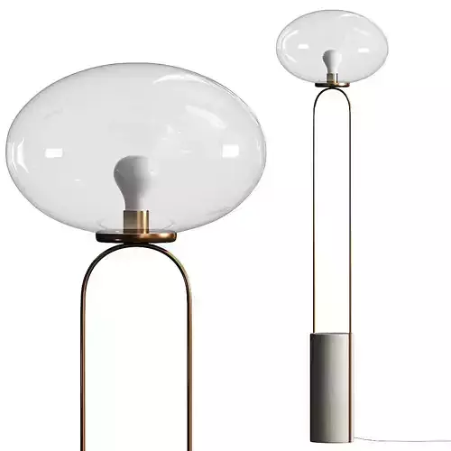 CB2 Polo Travertine Floor Lamp