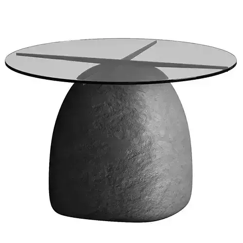 CB2 Stone Round Dining Table