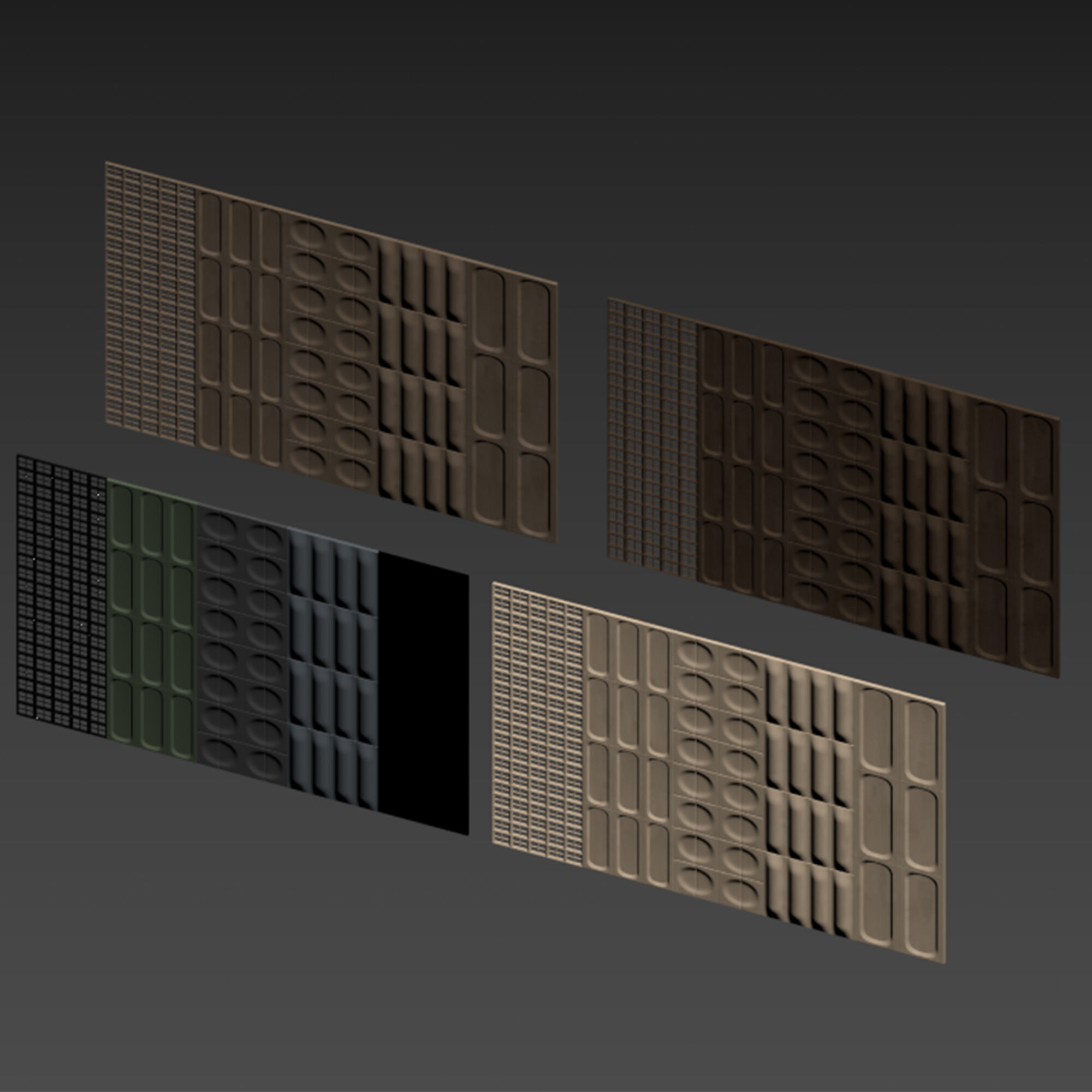 Headboard 3d Wall Panel 2 3D model_5