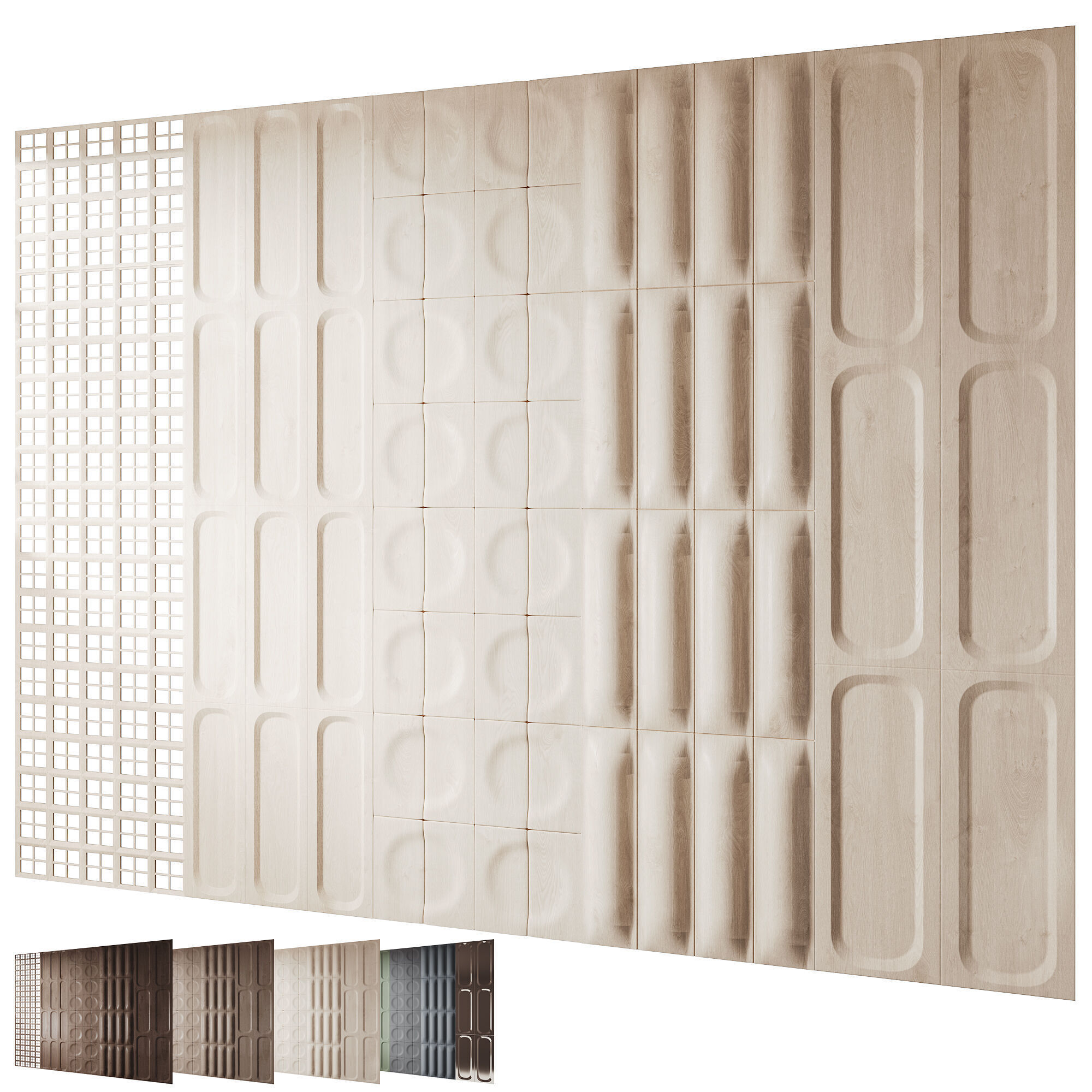 Headboard 3d Wall Panel 2 3D model_2