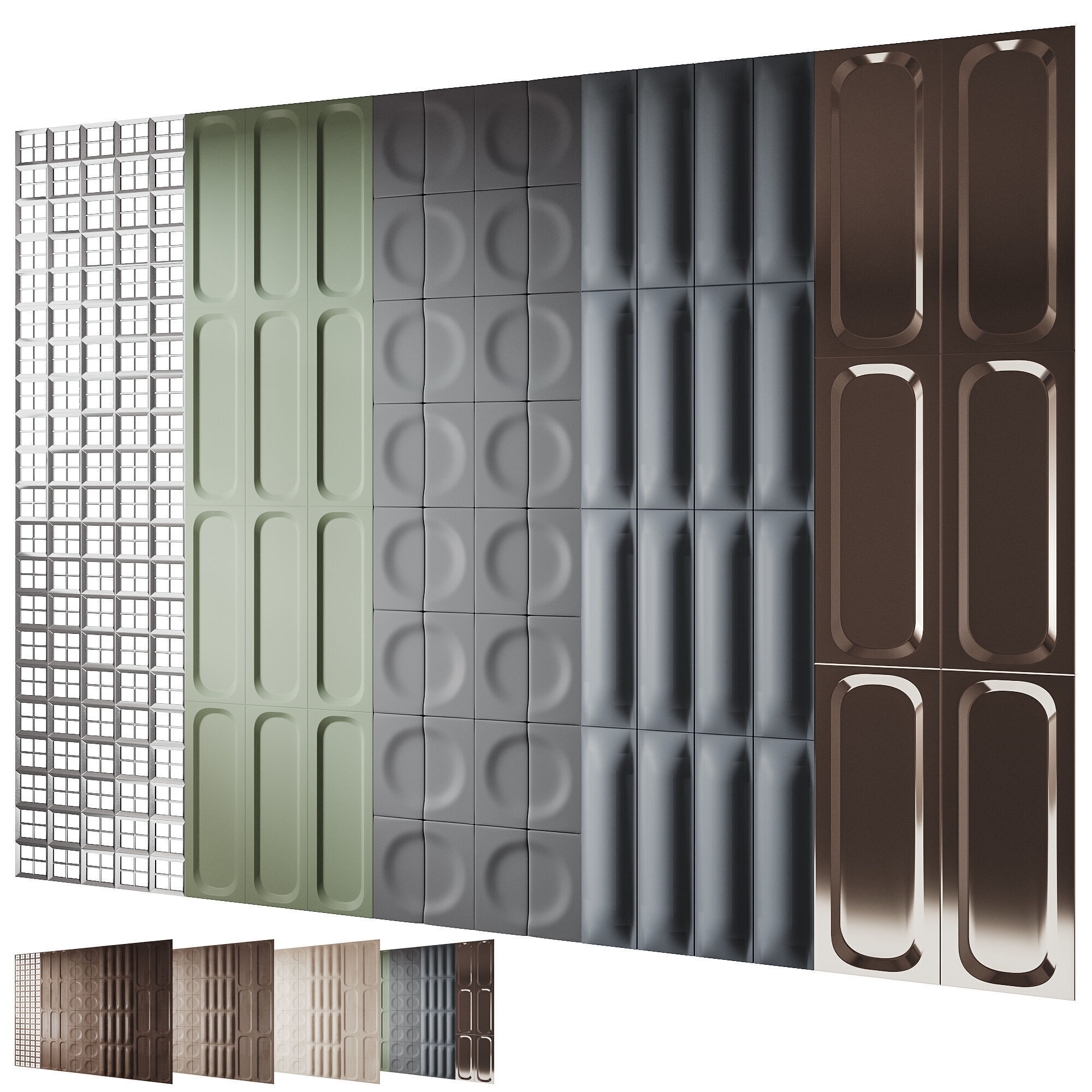 Headboard 3d Wall Panel 2 3D model_3