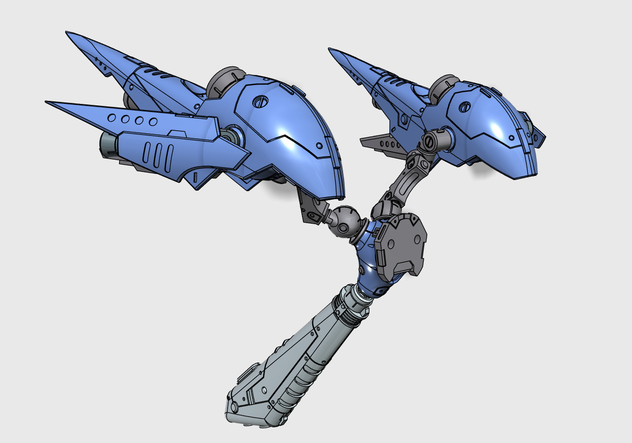 GERBERA WINGS MECHA MODEL CUSTOM BACKPAK SET 3D print model