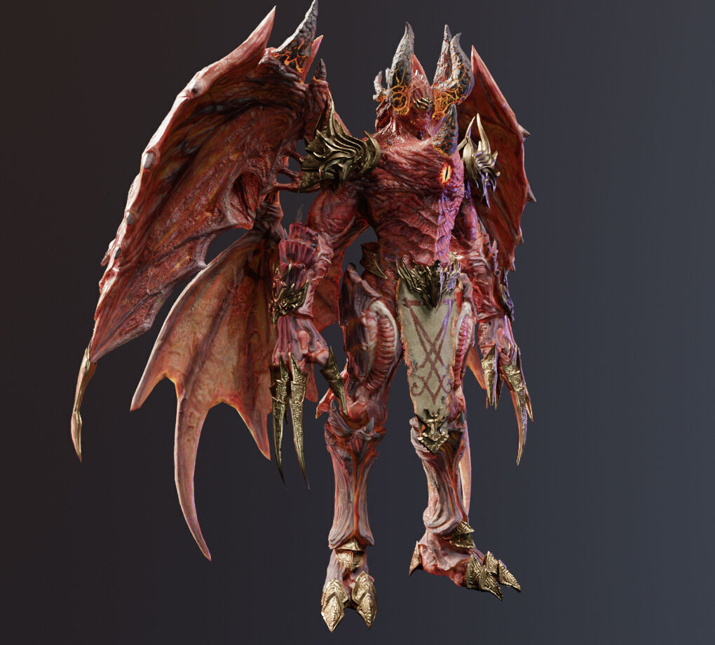 Demon Lord Low-poly 3D model_4
