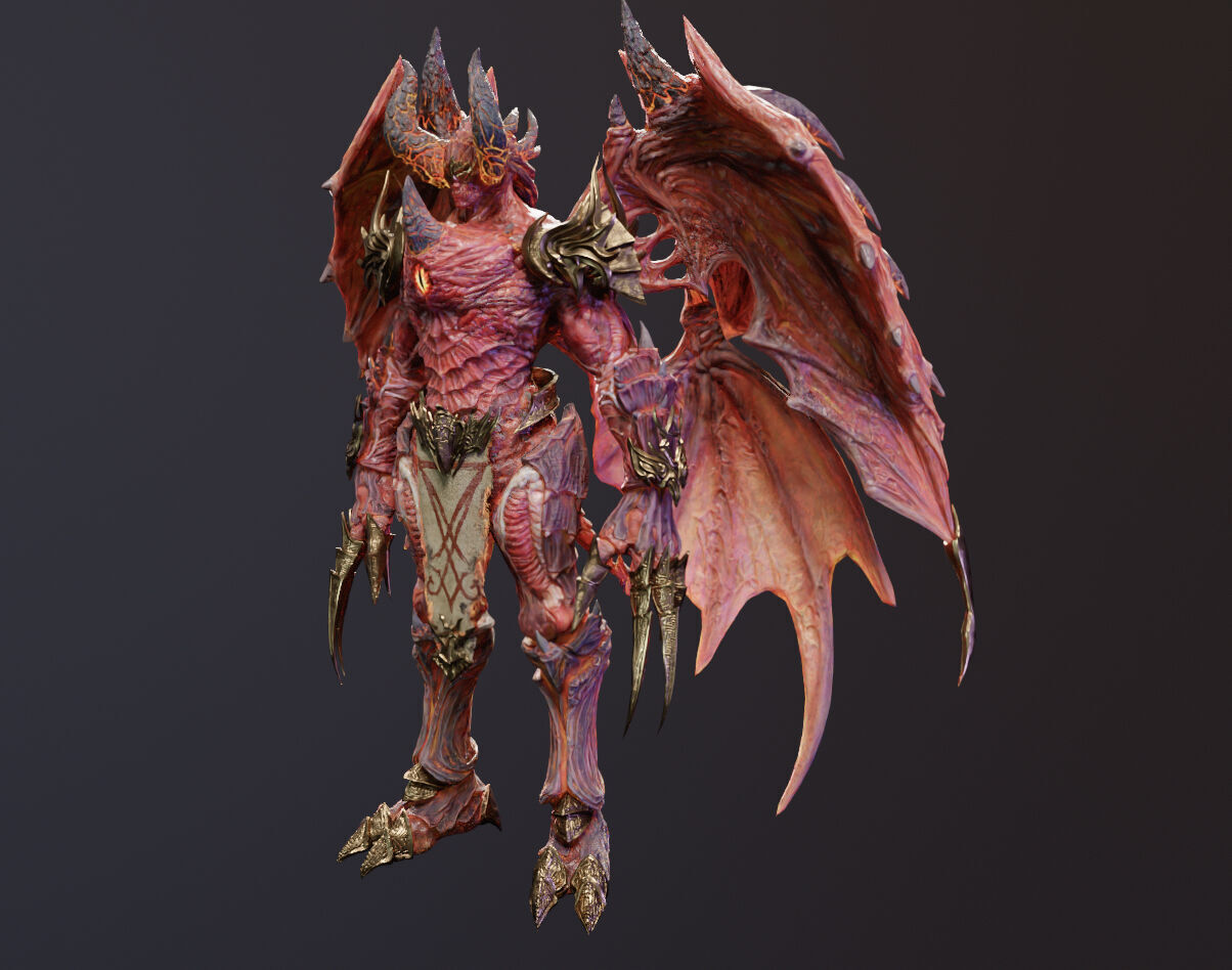 Demon Lord Low-poly 3D model_6