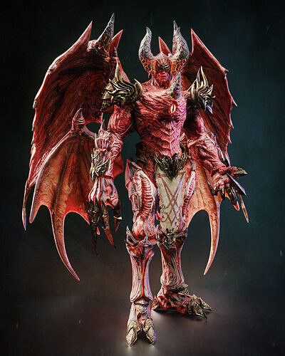Demon Lord Low-poly 3D model