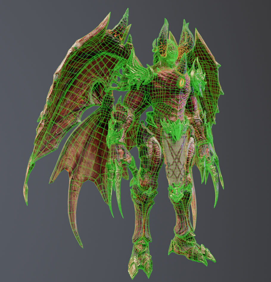 Demon Lord Low-poly 3D model_5