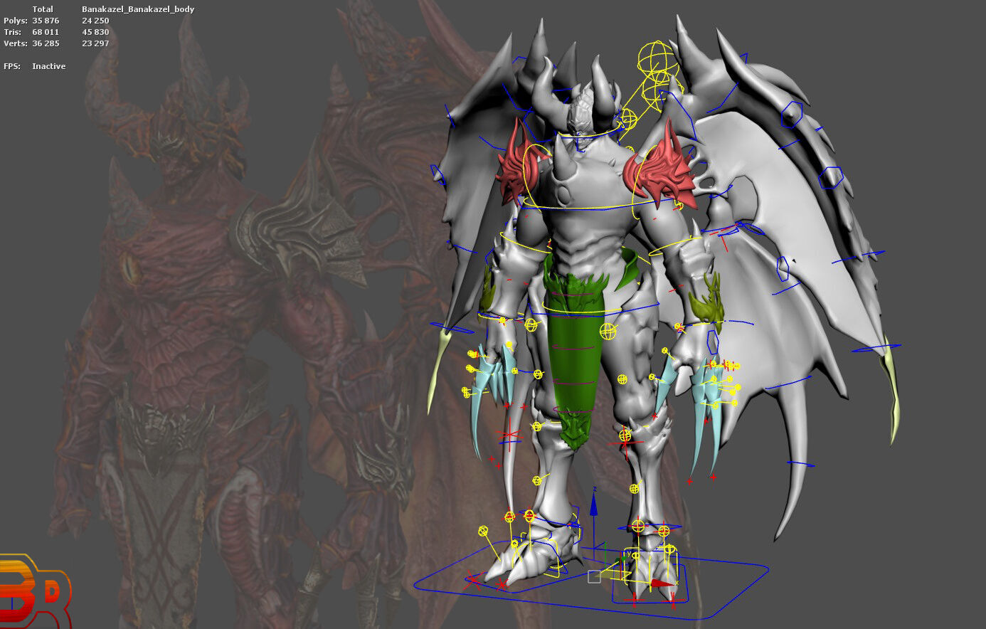 Demon Lord Low-poly 3D model_24