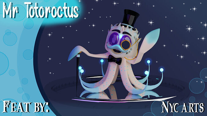 Mr Totoroctus Low-poly 3D model