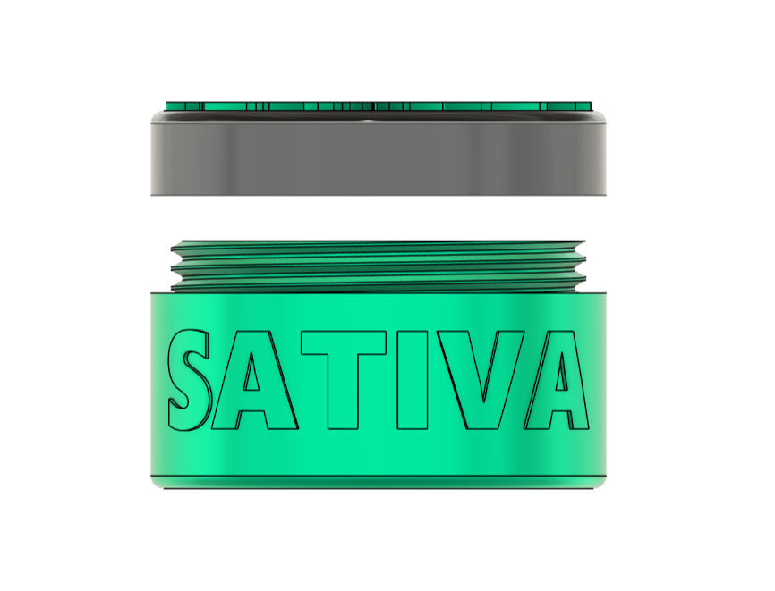SATIVA Weed Trippy Box  3D print model_1