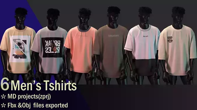 6men t-shirt outfit pack