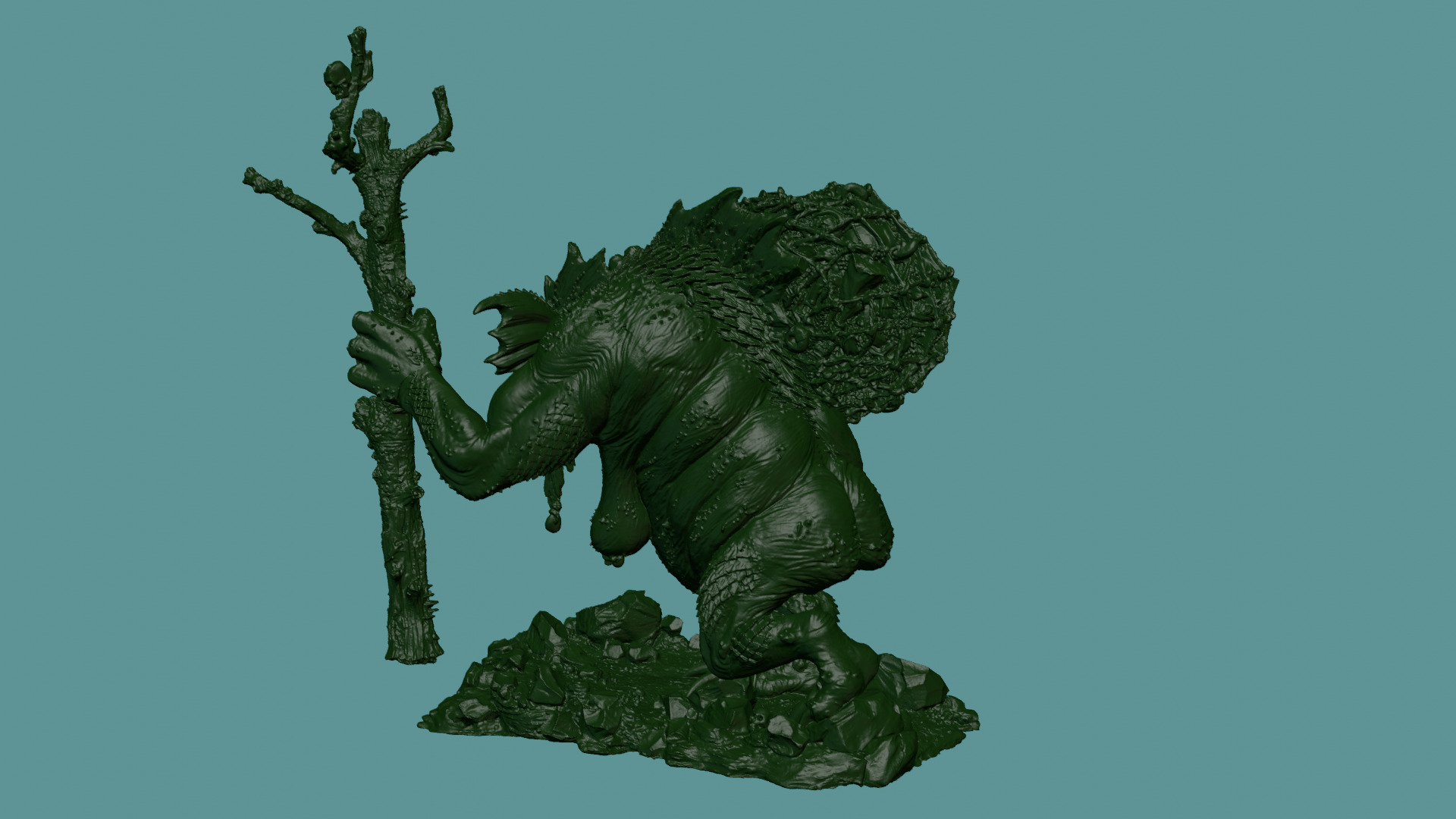 Dungeon and Dragons - Troll Hag 3D print model_3