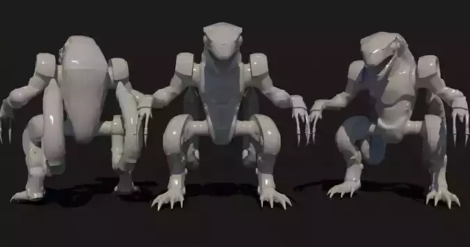 Mechanical Lizard 3D Model 