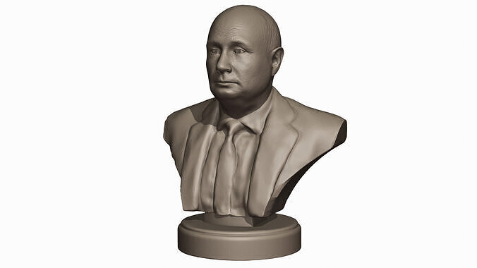 Vladimir Putin hyper-realistic bust for 3D printing 3D print model