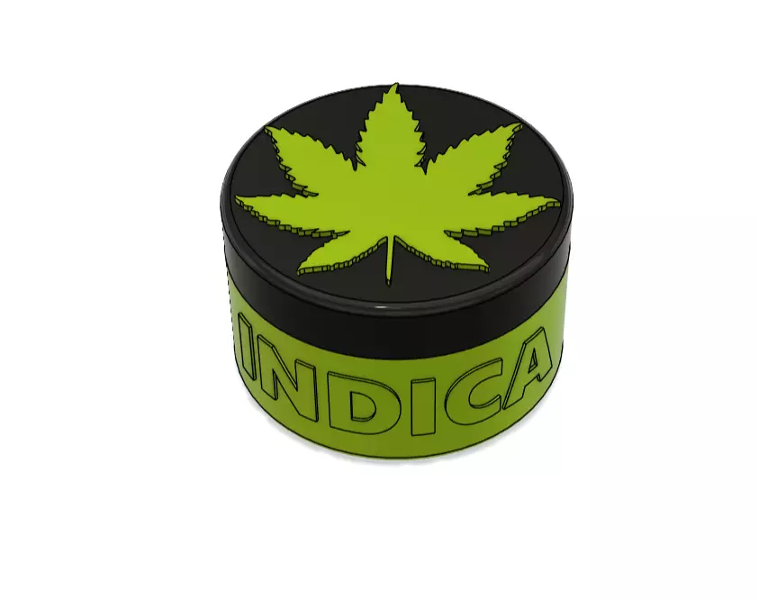 INDICA Weed Trippy Box  3D print model_0