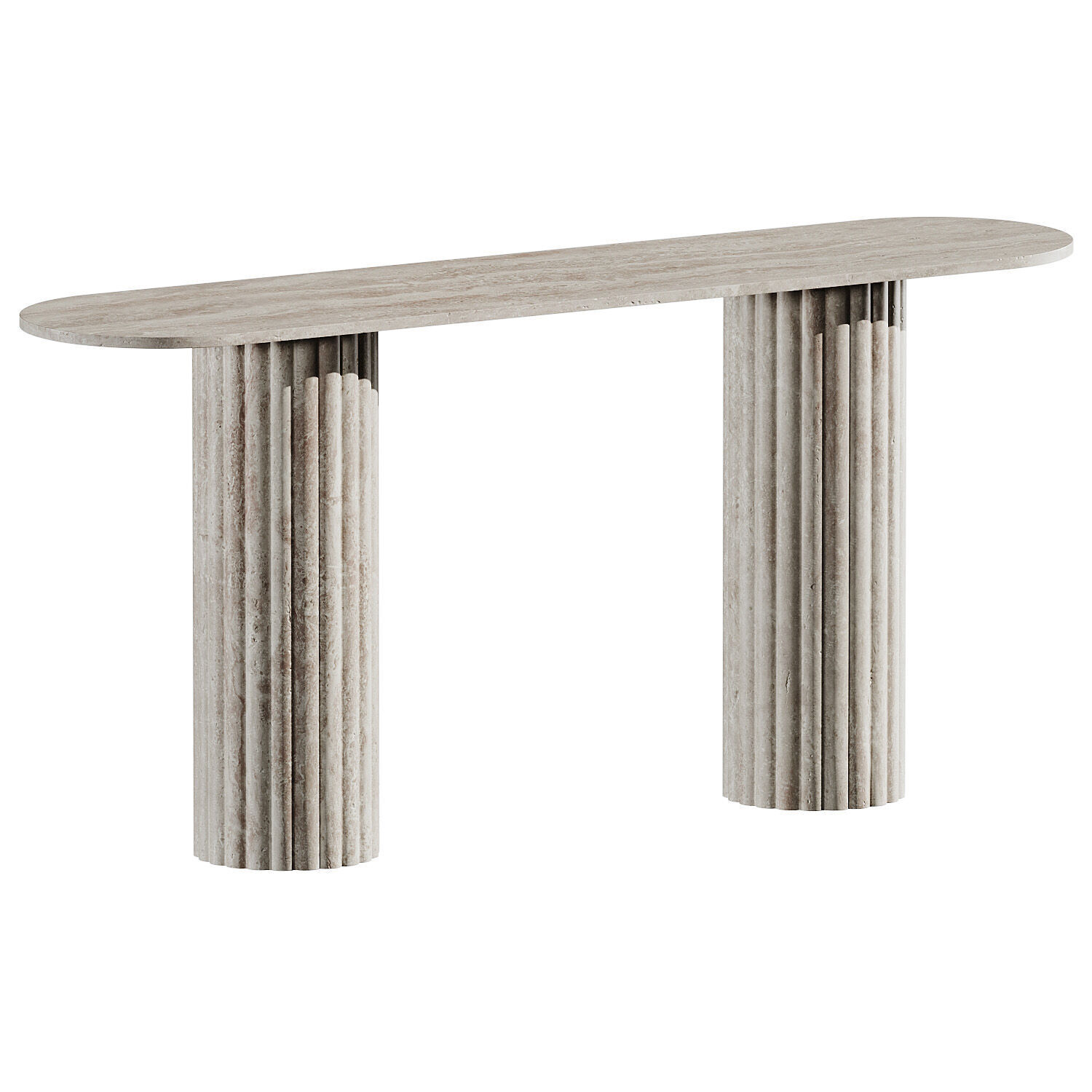 Peca Jalisco Rima Travertine Console 3D model_1