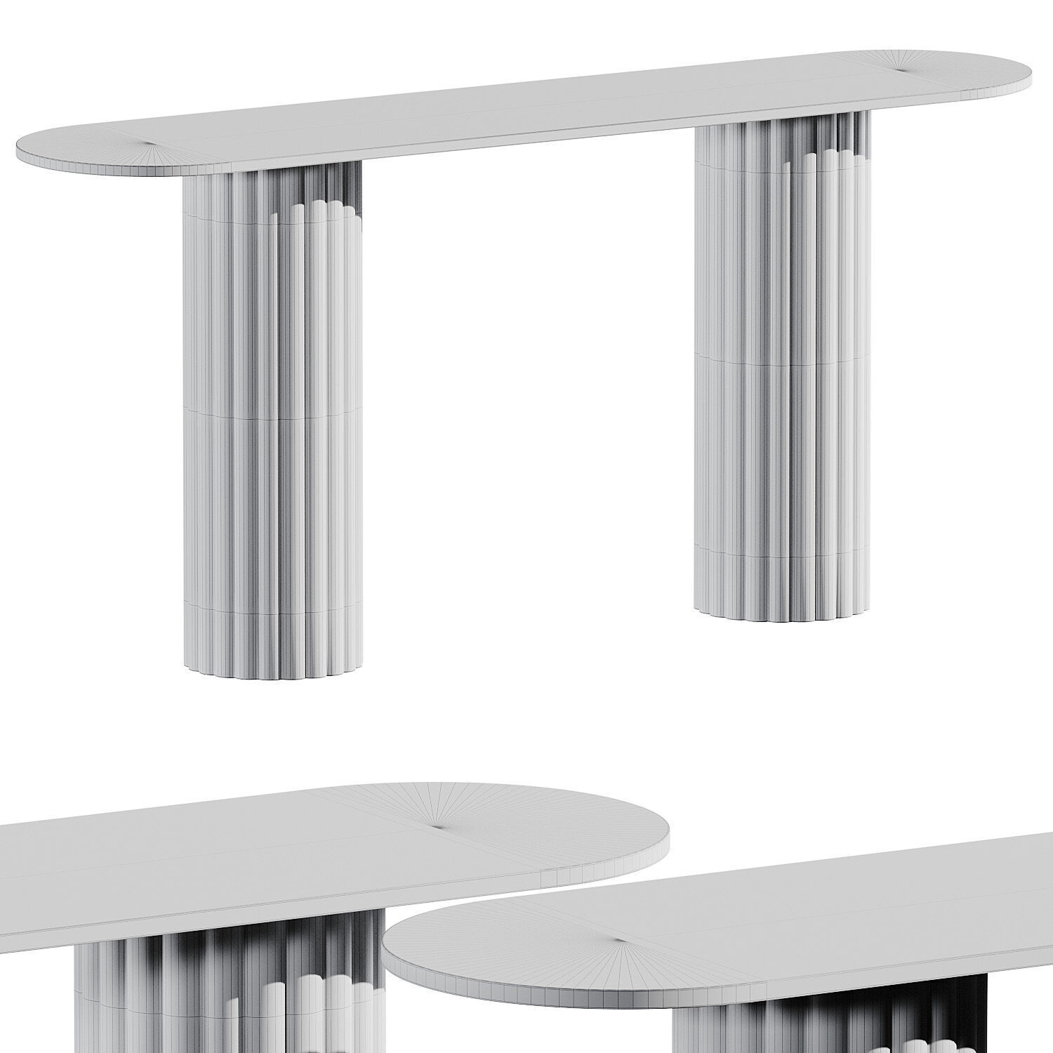 Peca Jalisco Rima Travertine Console 3D model_2
