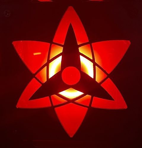 Sasuke Eternal Mangekyou Sharingan PC Fan Case 3D print model