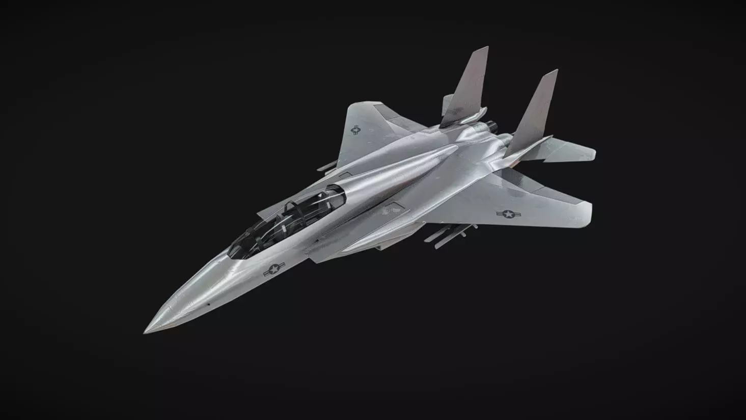 F-15 Jet Low-poly 3D model
