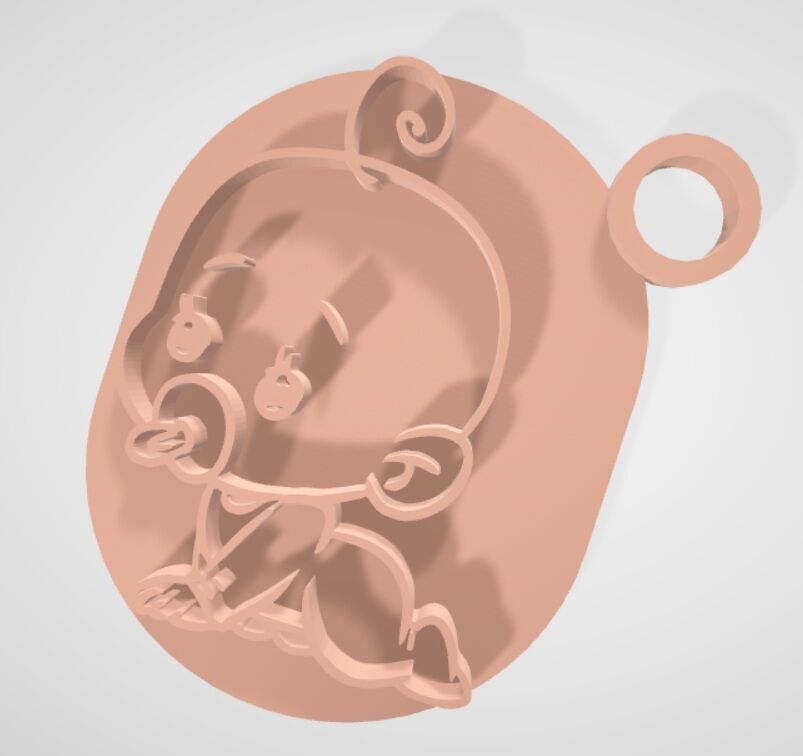 baby logo 3D print model_3