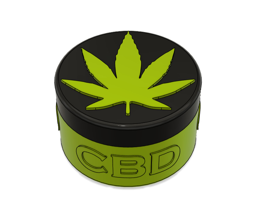THC Weed  Trippy Box 3D print model_3