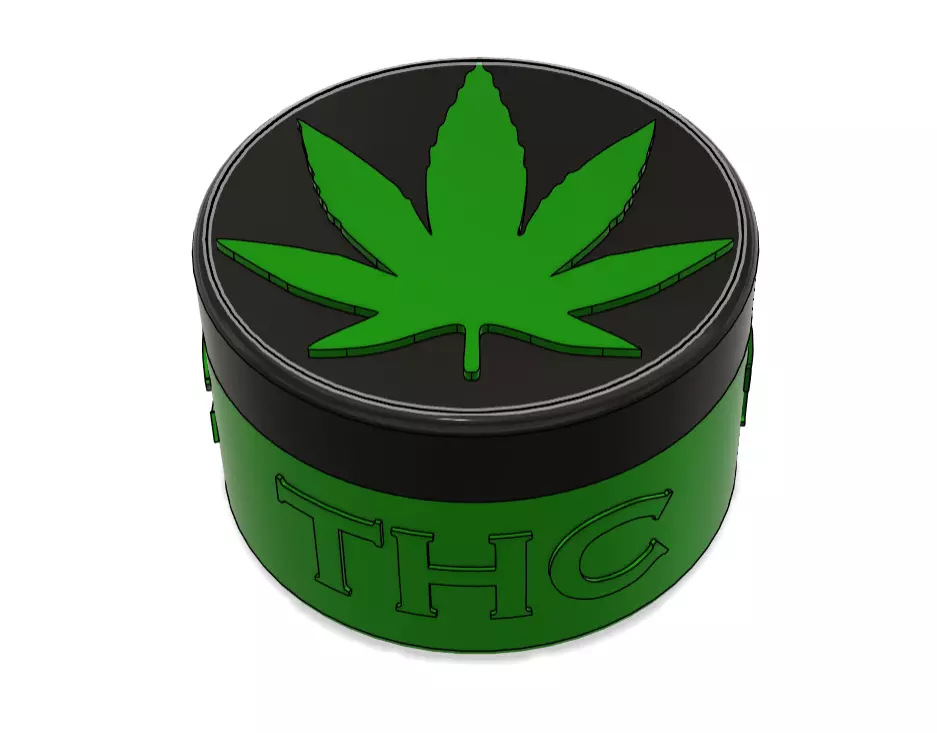 THC Weed  Trippy Box 3D print model_0