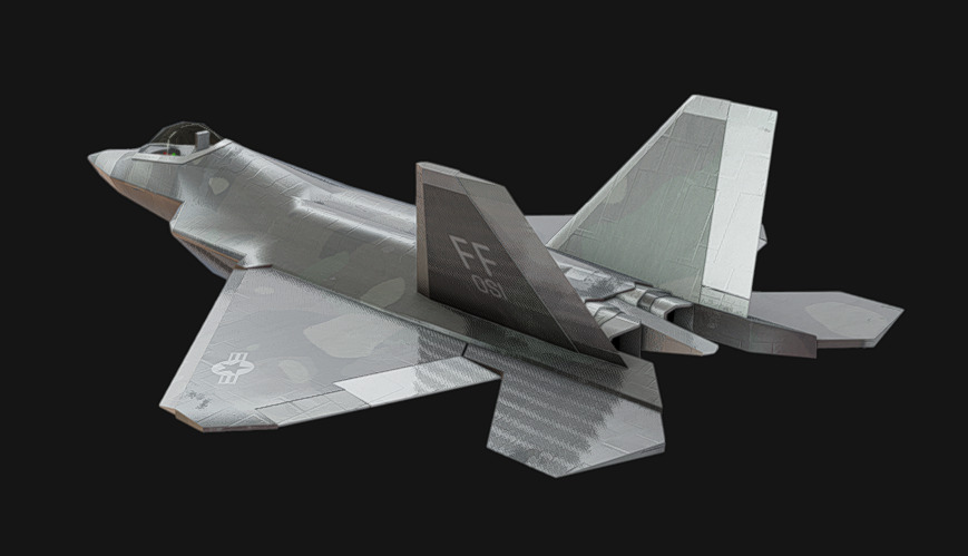 F-22 Jet Low-poly 3D model_4