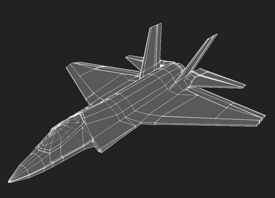 F-35 Jet Low-poly 3D model_9