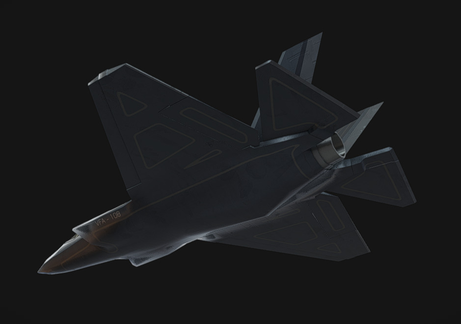 F-35 Jet Low-poly 3D model_4