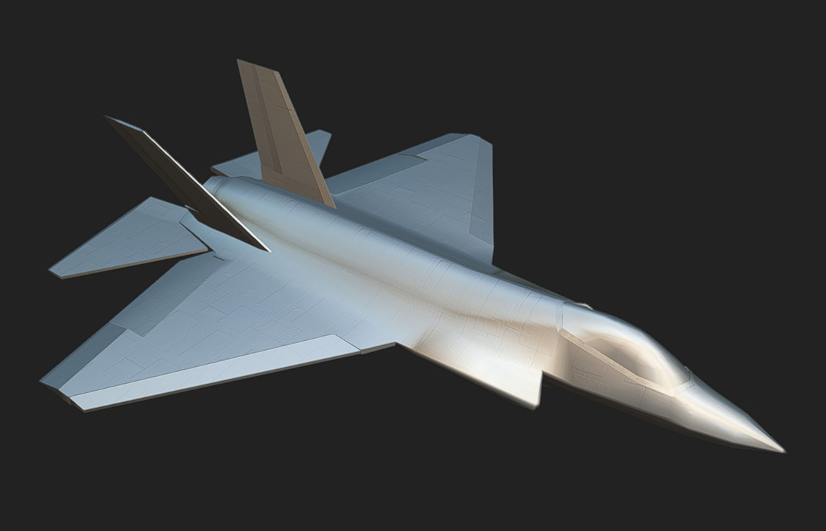 F-35 Jet Low-poly 3D model_8