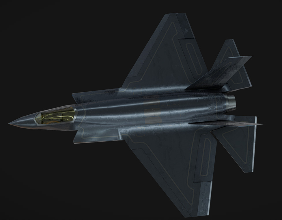 F-35 Jet Low-poly 3D model_5