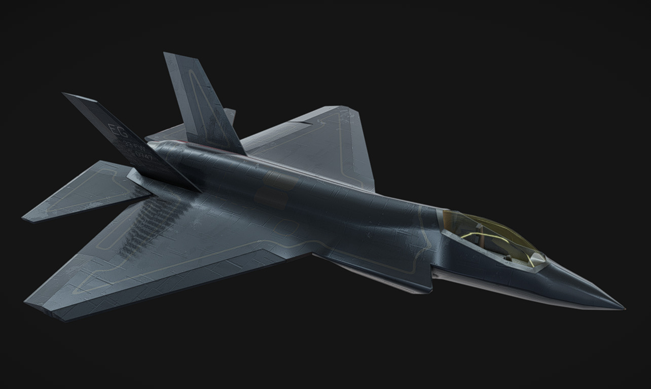 F-35 Jet Low-poly 3D model_1