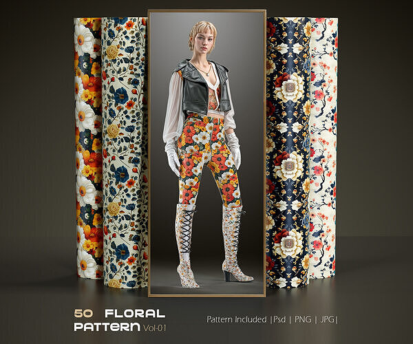 50 Floral Pattern Vol1  Texture