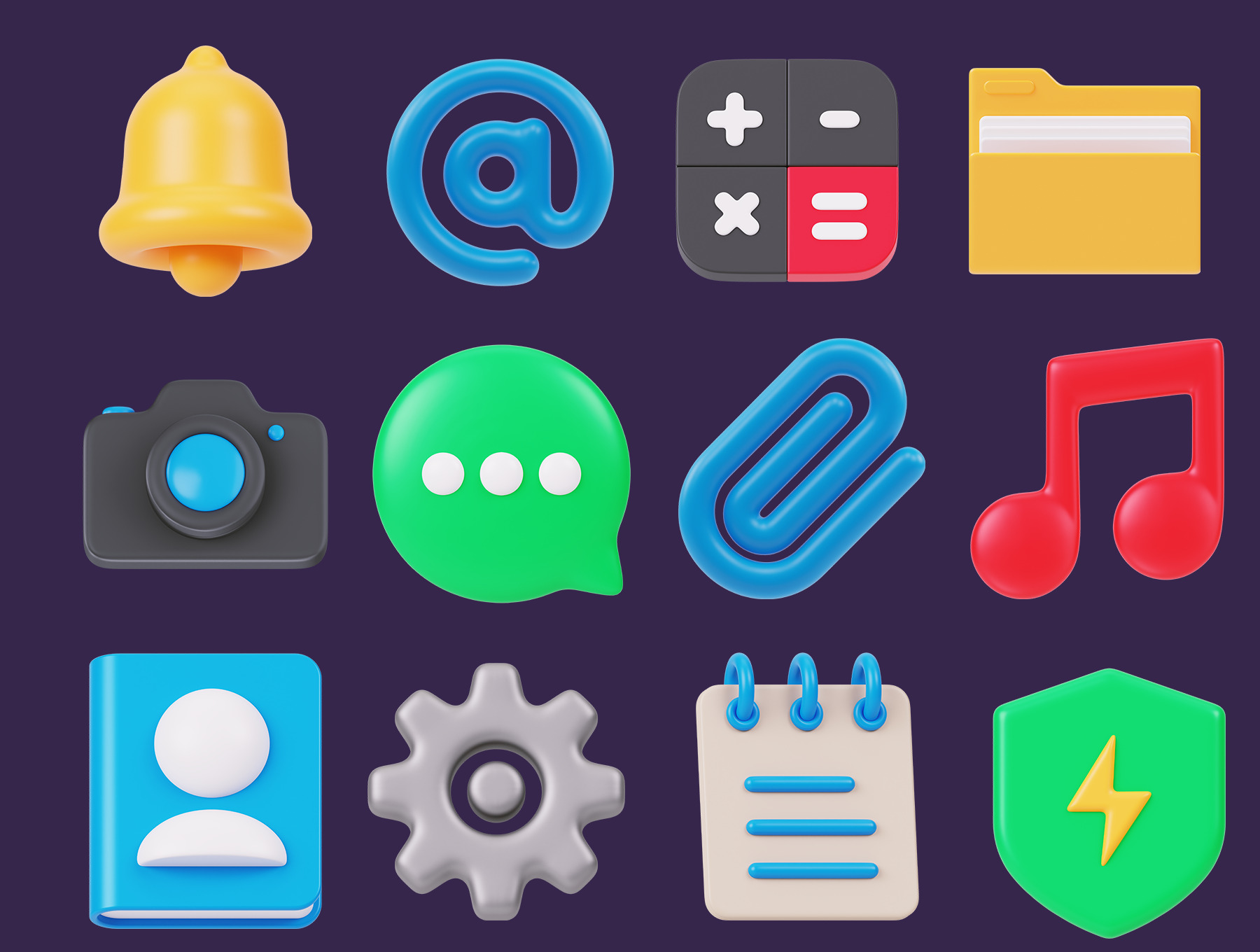  User Interface Essential 3D Icon Pack Low-poly 3D model_4