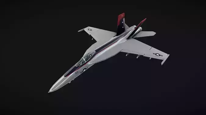 F-18 Jet Low-poly 3D model