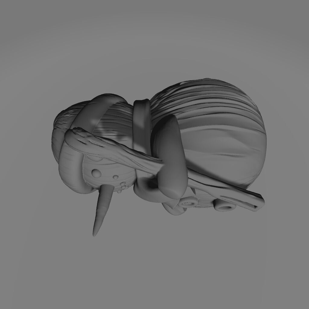 Stylized Wooden Snowman 3D print model_2