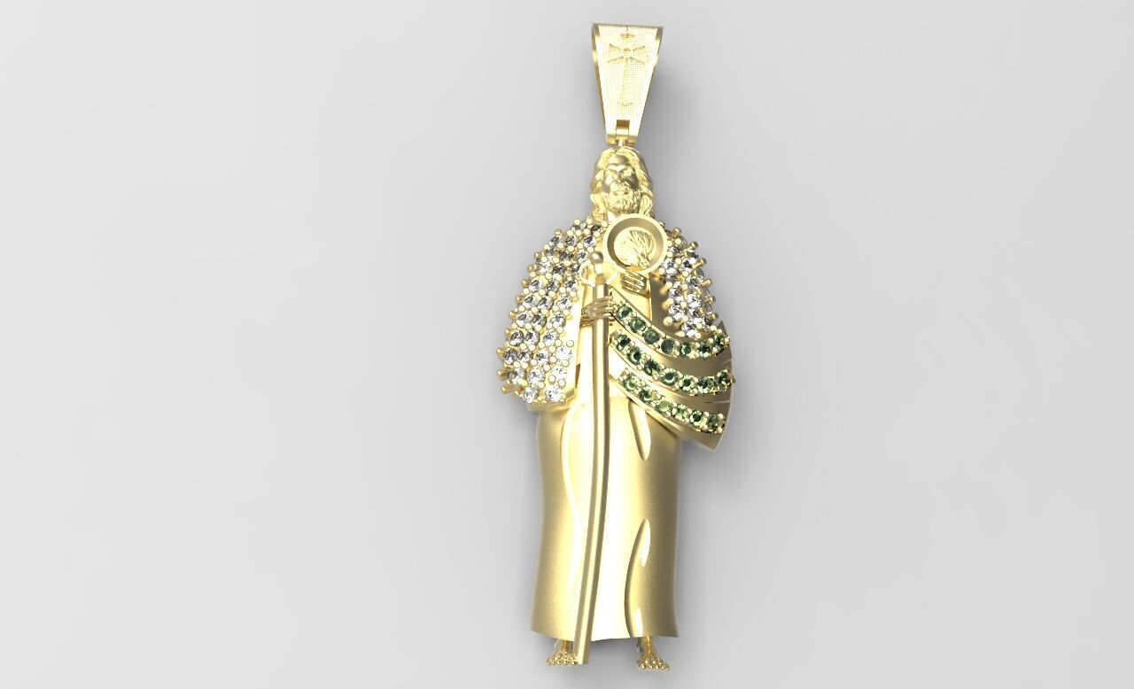 Saint Jude Pendant - Dije San Judas  3D print model_1