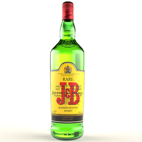 Justerini and Brooks JB Scotch Whisky Low-poly 3D model